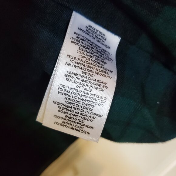 NWT Polo Ralph Lauren Men's Cafe Racer sheepskin leather jacket Polo Black Sz L - Picture 15 of 16